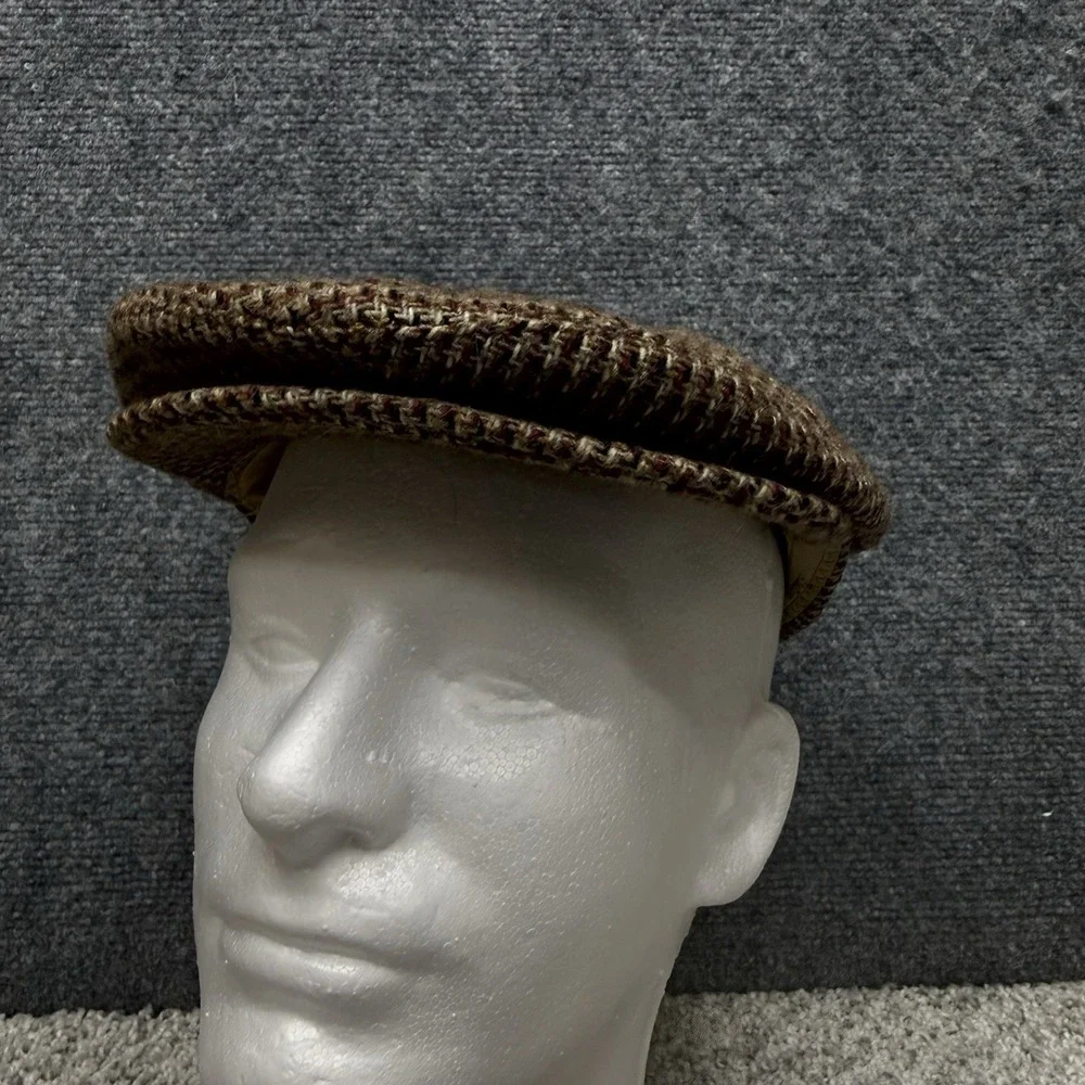 Vintage Stetson flat cap hat tweed Men's size Medium‎ USA (for restoration)